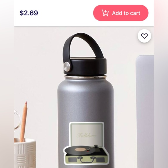 New - 8 Pack Taylor Swift Waterproof Vinyl Tumbler Stickers Midnights Folklore - Picture 15 of 16